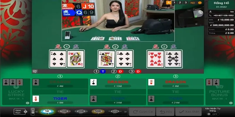 Rổng Hổ luôn là trò chơi nổi bật tại SP666 Casino
